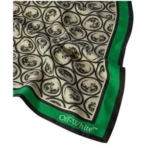 Off-White Allover Moon Foulard White, Green, Black